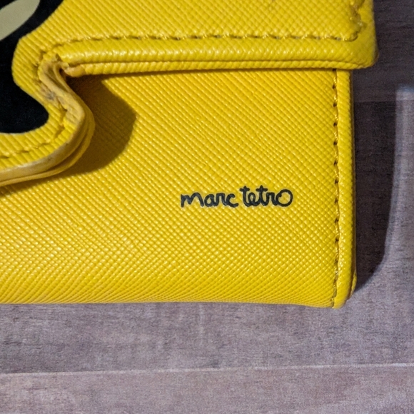 Marc Tetro Yellow Crossbody Bag with Dachshund, Matching Wallet - Picture 5 of 8